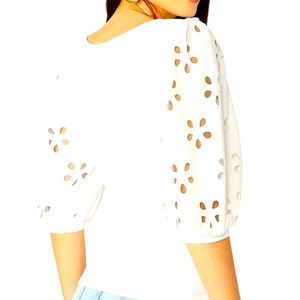 Summer fitted tops, bishop sleeve blouse!